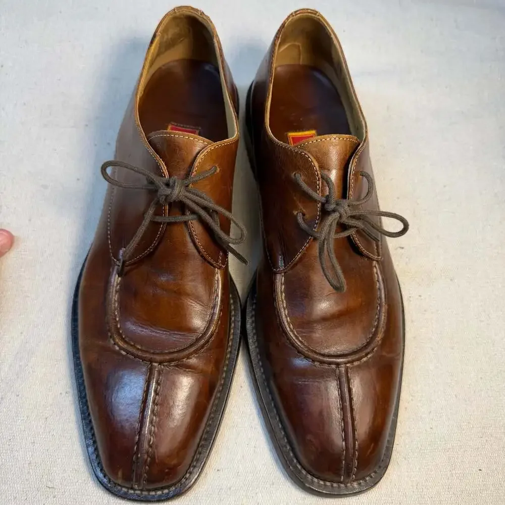 Cole Haan Leather Split Toe Oxford Shoes Size 9.5 Brown Dress Shoes